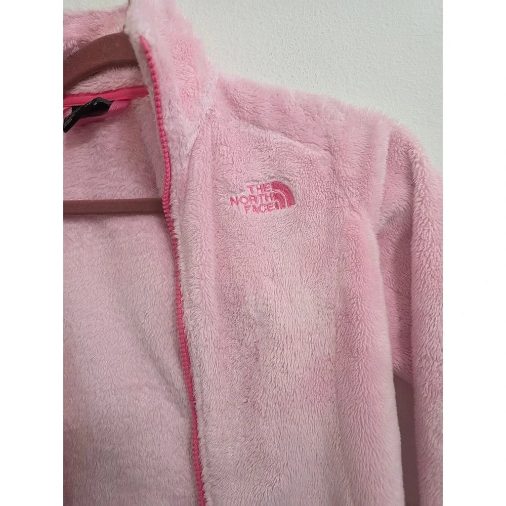 The North Face Girls Osito Full Zip Fleece Jacket Pink Size S 7/8